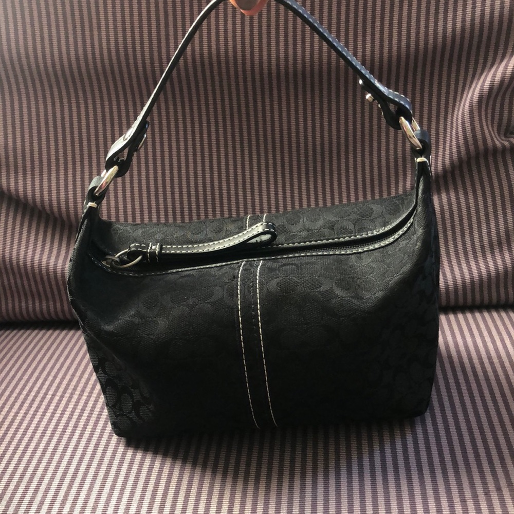 Black monogram Coach bag